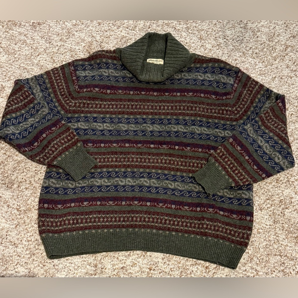 90’s Vintage Eddie Bauer Alpaca Wool Sweater Size XL